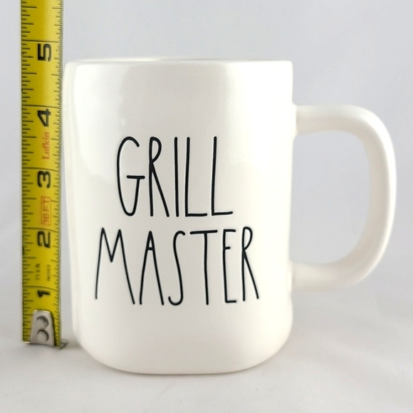 Rae Dunn Artisan  Double Sided White Mug Large Letters GRILL MASTER Grill BBQ - Picture 8 of 9